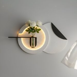 wall mounted hydroponic vase frame with led light q shaped(right) copy